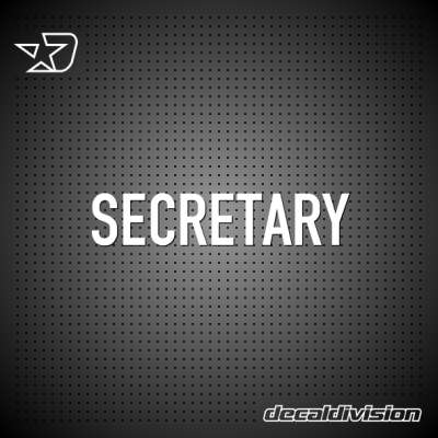 Secretary Lettering Sticker